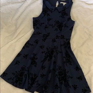 Blue Floral Print Dress